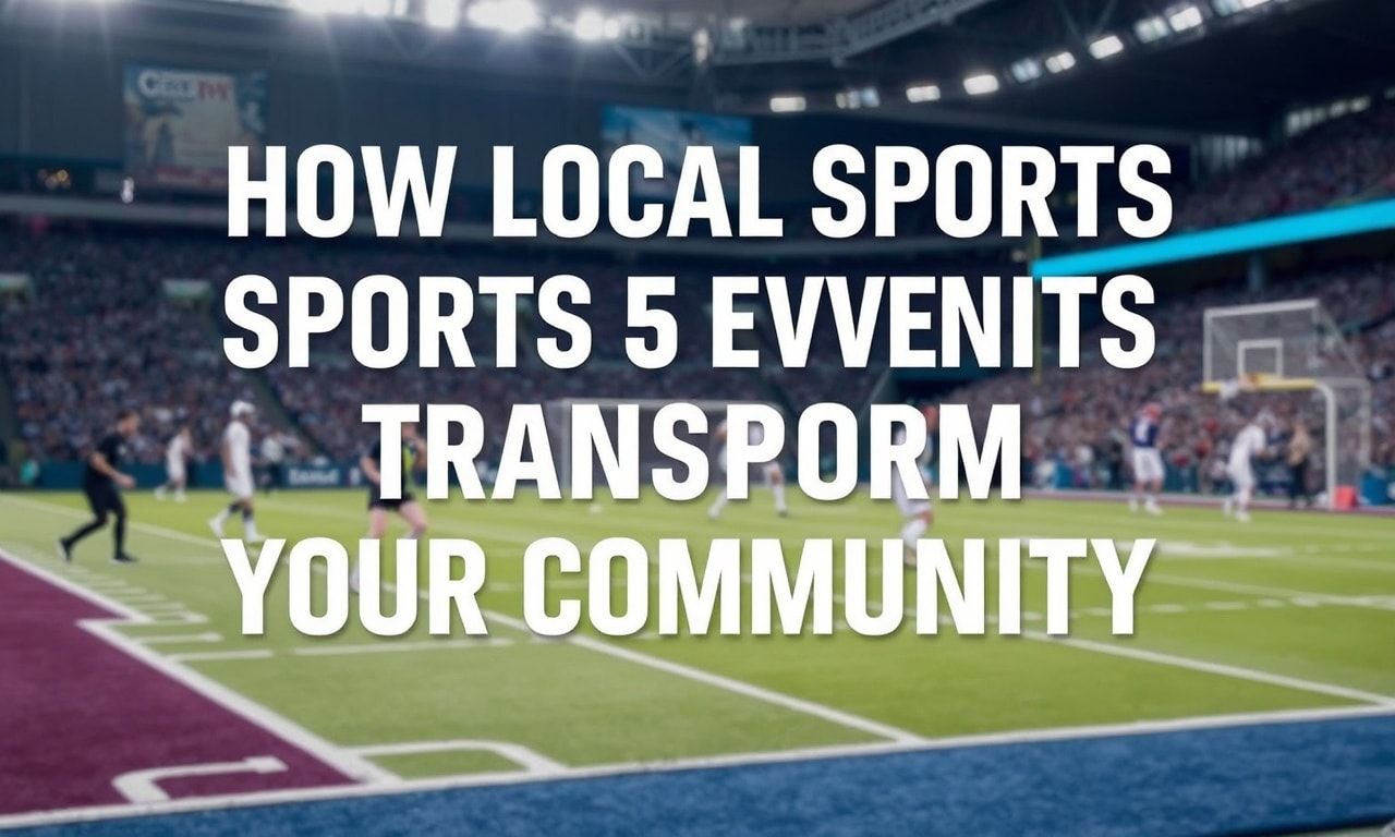 How Local Sports Events Can Transform Your Community